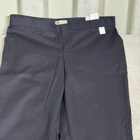 Dickies Chino Pants Womens Black Flat Front Workwear Straight Leg Size 16 UU NWT - Picture 3 of 16
